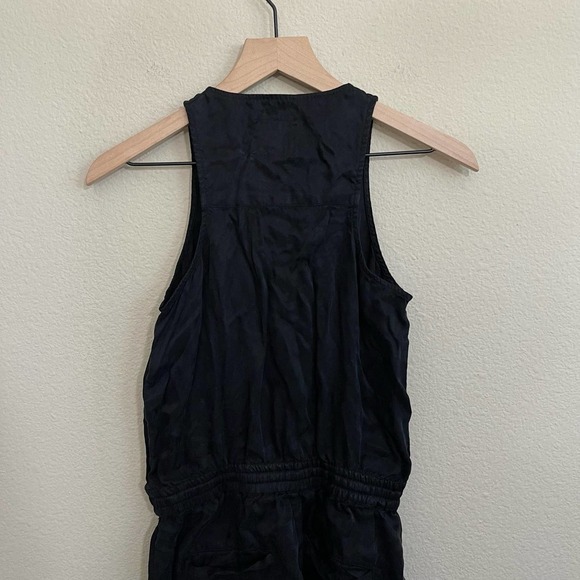 Rails Erin Drawstring Waist Snap-Front Sleeveless Ankle Crop Jumpsuit Black XS - Picture 12 of 13
